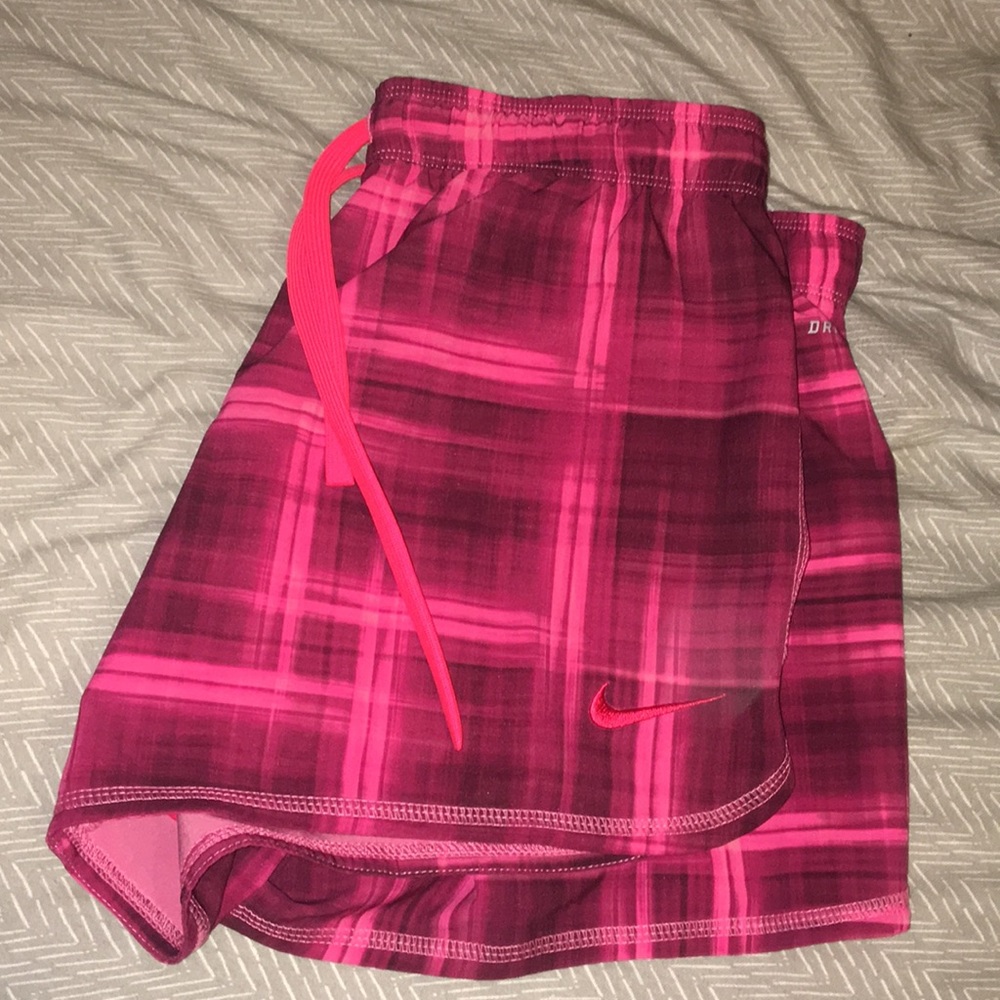 Nike pink pattern running shorts (S)